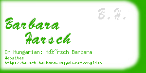 barbara harsch business card